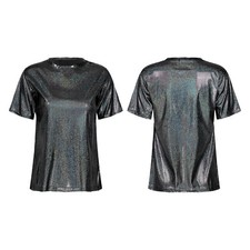 DE Damen Glänzend Bluse