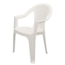 Gartenstuhl weiß - Rattan