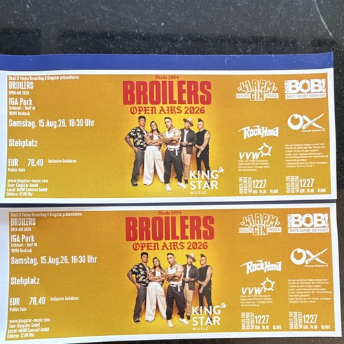 Broilers open airs 2026 - open, 2