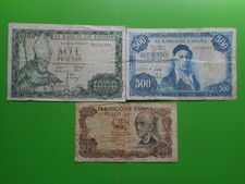 Spain 100,500,1000 Pesetas