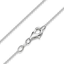 MATERIA Kugelkette 925 Sterling Silber - Damen Halskette 1,1mm in 40-120cm