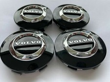 Original VOLVO Schwarz Glänzend Rad Nabenkappen Set