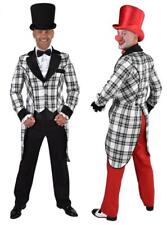 Frack Clown Pierrot Harlekin Kostüm Kasper Anzug Weste Mantel Jackett Zirkus Hut