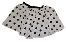 The Dragons Den Damen Skaterrock Dalmatiner gepunktet weiß/schwarz 38,1cm