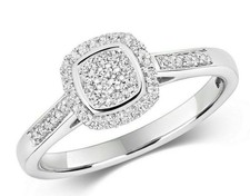 Echter Diamant Ring Cushion