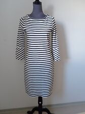 STREET ONE Damen Kleid Gr. 36 Weis/Schwarz 3/4 Arm Schlupfkleid Damenkleid