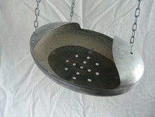 Blumenampel alte Wärmflasche Metall Kupfer Vintage DEKO Garten Balkon Terrasse