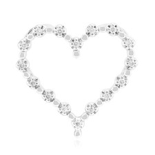 Diamant-Herz-Sterlingsilber-An