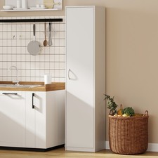 HOMCOM Küchenschrank Buffetschrank mit 1 Tür, Verstellbaren Einlegeböden, Weiß