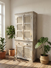 Rattan und Holz Schrank