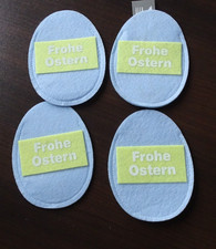 OSTERN 4 Bestecktaschen aus Filz im Set Aufdruck Frohe Ostern
