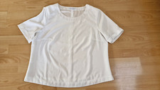 Anna v. Braun schlichtes Shirt Rundhals Gr 44 cremeweiß