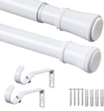 Duschvorhang Stange ausziehbar 81-220cm in weiß Rostfreie Teleskop Stange