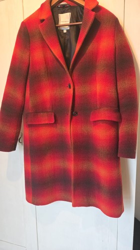 Tommy hilfiger wollmantel rot - wollmantel,