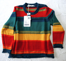 Maas natur Kinder Ringel-Pullover Bio-Baumwolle kbA 110/116 neu!