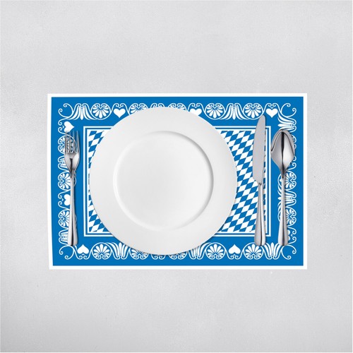 100x tischset bavaria blau - bavaria, in