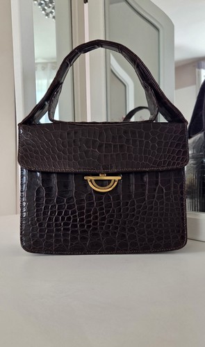 Vintage leder handtasche - vintage,