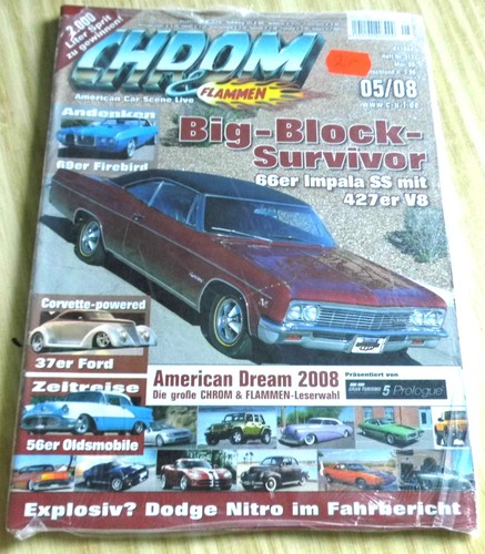 Chrom und flammen auto - und,