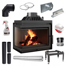 Kamineinsatz Gusseisen Kratki SIMPLE links 8kW Ø200 Ökodesign BImSchV 2 HKI