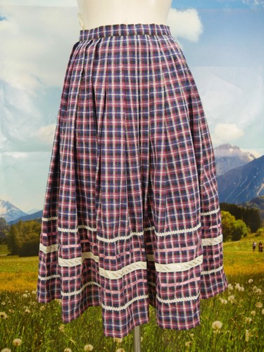 Trachtenrock lila baumwolle - trachtenrock,