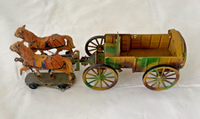 Hausser Elastolin Planwagen Blech Militärspielzeug Kutsche von ca. 1935 (j1)