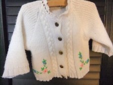 DDR Baby Jacke Jäckchen Wolle Gr. 58 "VEB Textil Grenzland Kühnhaide" Erzgebirge