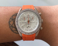 MoonSwatch Silikon Armband orange Swatch Omega Speedmaster 20mm Jupiter