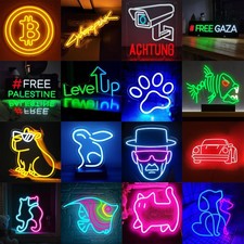 Neon LED Schild USB Licht Wand Deko Leuchte Gaming Setup Streamer Beleuchtung