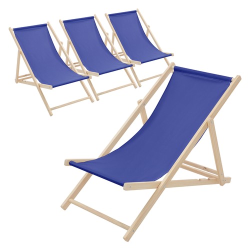 4er set strandliege liegestuhl - set,