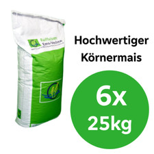 Körnermais, 6 x 25 kg Sack Einzelfuttermittel, Futtermais, Mais, Hühnerfutter