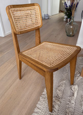 Gubi C-Chair Esstischstuhl, Designerstuhl, Franz. Korbgeflecht, Eiche geölt