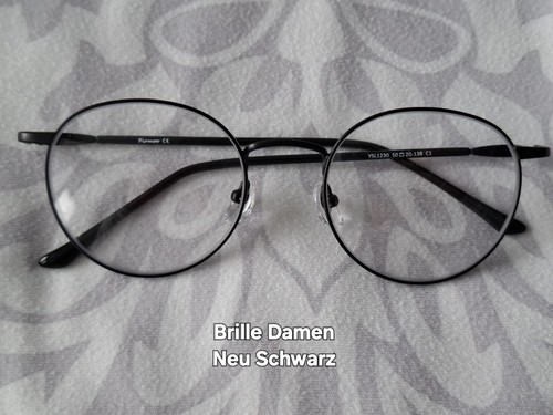 Brillengestell schwarz rund - schwarz,