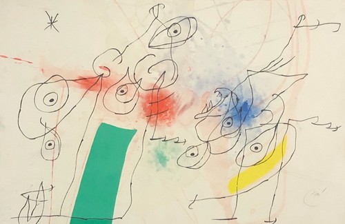 Juan miro frau und vogel - juan,