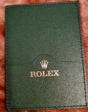Rolex  Kredit Karten Etui ORIGINAL Garantiekarte Mappe grün