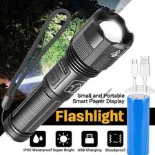 Super hell Taschenlampe LED Taktisches Fackel Akku Extrem Stark Aufladbar DE