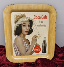 1964 ALTES ORIGINAL COCA COLA TABLETT WERBUNG MEXIKO VINTAGE ZAHLTELLER