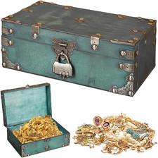 Vintage Holz Schatztruhe, 24 X