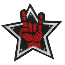 Heavy metal hand aufnäher - hand,