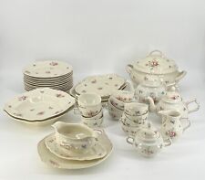 * ROSENTHAL SELB GERMANY SANSSOUCI SERVICE ELFENBEINFARBEN STREUBLUMEN 71 TEILE