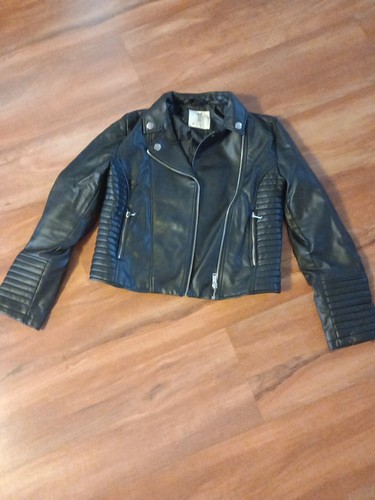 Biker jacke gr146 schwarz - h&m, jacke,gr146,schwarz