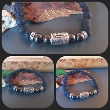 Stretch Armband Lava Hämatit