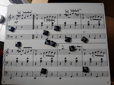 Magnet Memoboard NOTEN Partitur VINTAGE 49,5x39,5cm Groß ORIGINELL