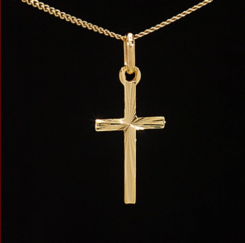 Echt gold kreuz anhänger - ***,