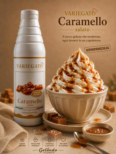 Salted karamell topping - karamell, –