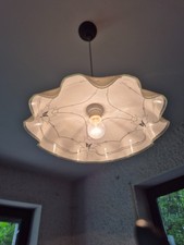 Schöne alte  Hängelampe mit Floralem Muster Vintage Retro Antik