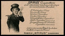 Alte Werbung Reklame 1902 Epirus Cigaretten Dresden