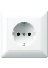 Jung AS1520PLWW Abdeckung für SCHUKO®-Steckdosen, Duroplast, Serie AS, ...