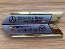 2PCS Silver/Gold Mercedes Benz