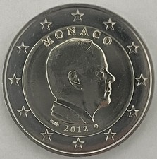 2 Euro Kursmünze Monaco 2012