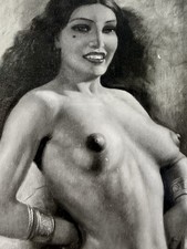 Vintage Erotik Postkarte 1930er Deutschland Akt Frau Art Deco Kiel